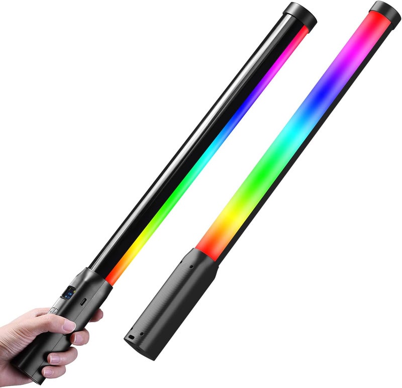 VIJIM Ulanzi VL119 RGB LED Light Wand, 360°RGB Video Wand Stick for Photography, 2600mAh Built-in Rechargable Cube Light， 2500-9000K Dimmable Camera Light w LCD - Image 1